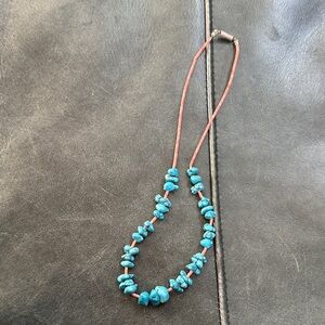 Genuine Turquoise and Pink Beaded Necklace
